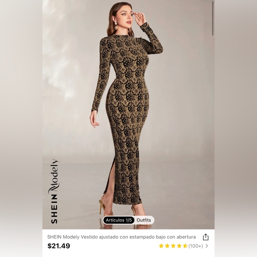 Beautiful dress shine gold I buy fir the last new year eve I don’t used